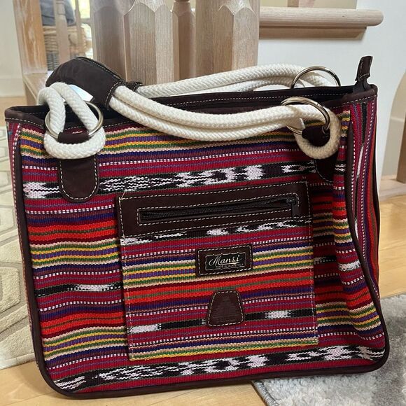 Mansi Authentic Handmade Guatemala Tikal Shoulder Bag NWOB - Picture 2 of 16